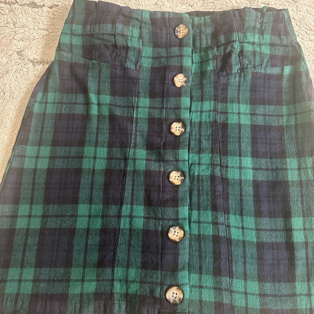 Volcom Green and Blue Pencil Skirt Mini Casual size Small